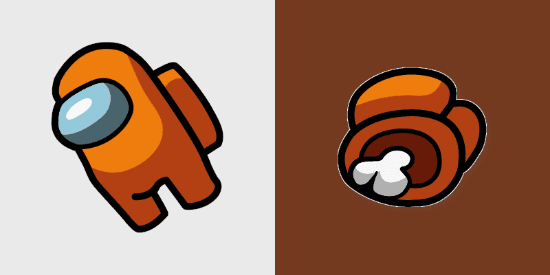 Custom Cursor Pack - Among Us Orange Dead Body
