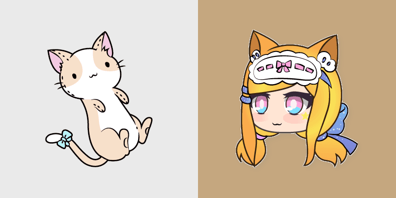 Cute Cursor Pack - Senpaibuns & Kitty Plushie