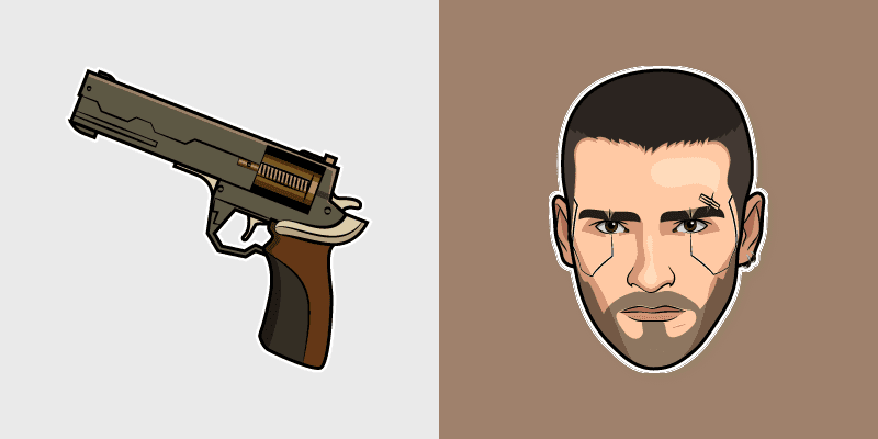 Cyberpunk Cursor Pack - Vincent and Revolver