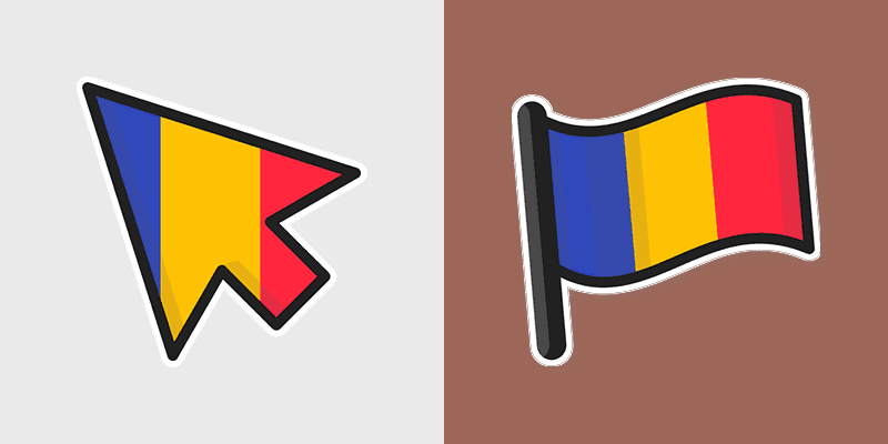 Cute Cursor Romania Flag