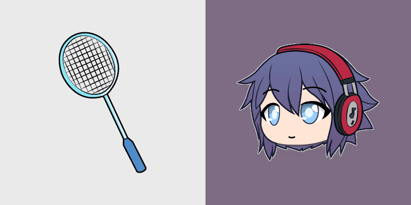 Cute Cursor Pack - Pat & Badminton Racket