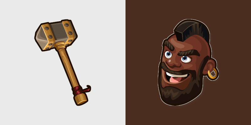 Cute Cursor Pack - Clash of Clans Hog Rider & War Hammer