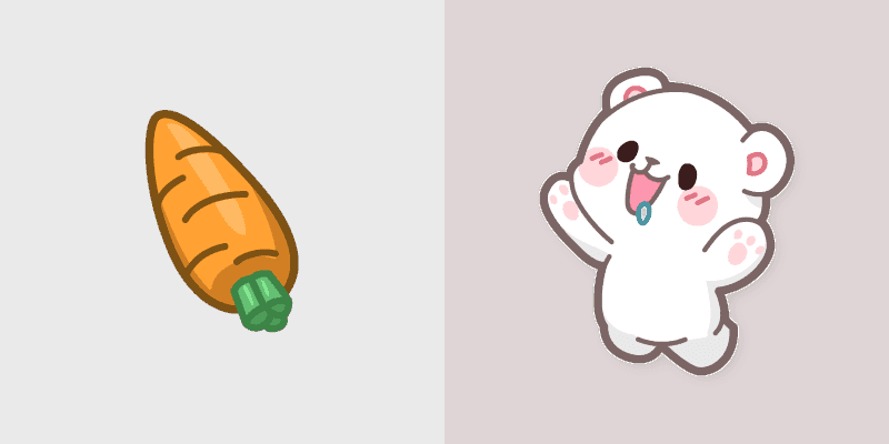 Cute Cursor Pack - Milk Bear and Carrot