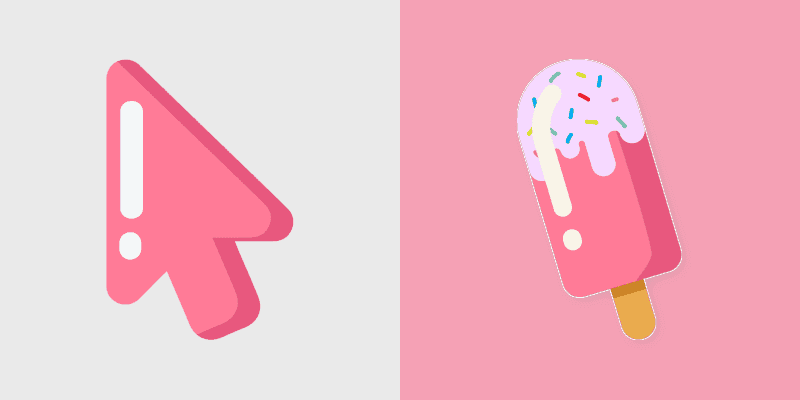 Cute Cursor Pack - Glazed Ice Cream Theme