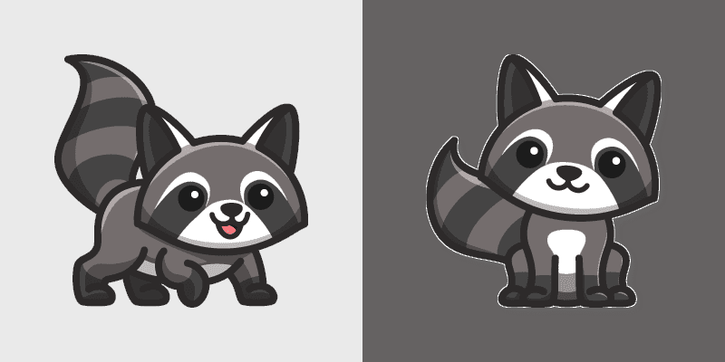 Adorable Cute Racoon Mouse Cursor Pack