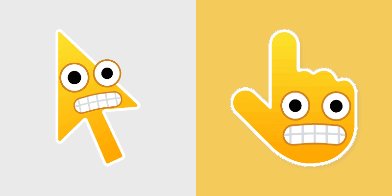 Cute Cursor Pack - Grimacing Face