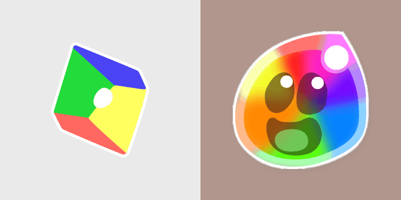 Cute Cursor Pack - Rainbow Slime & Plort