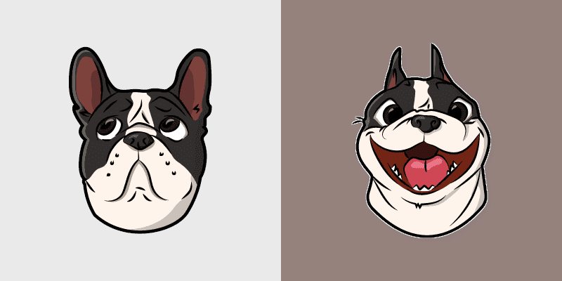 Cute French Bulldog Cursor Pack