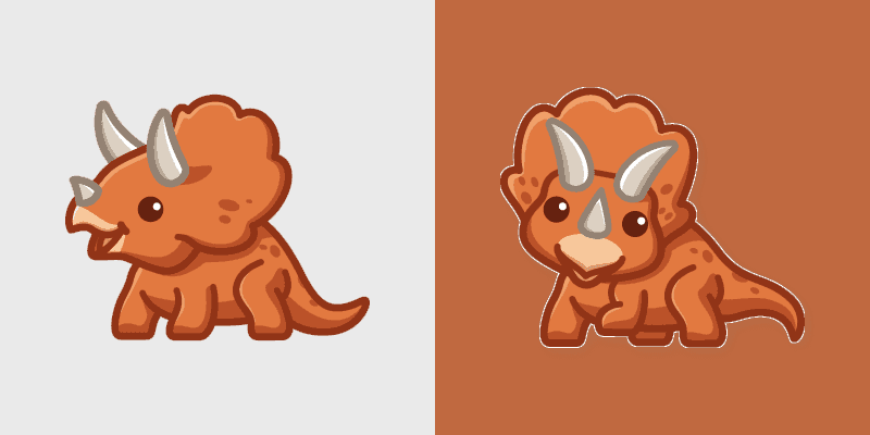 Adorable Triceratops Mouse Cursor