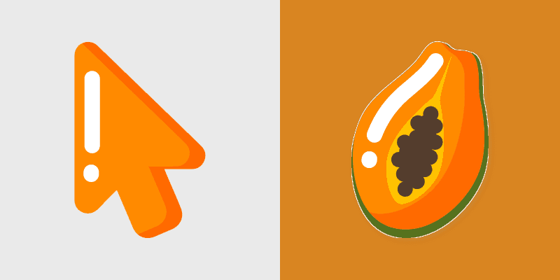 Minimal Cursor Pack - Papaya Delight