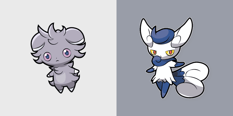Pokemon Custom Cursor Pack: Espurr and Meowstic