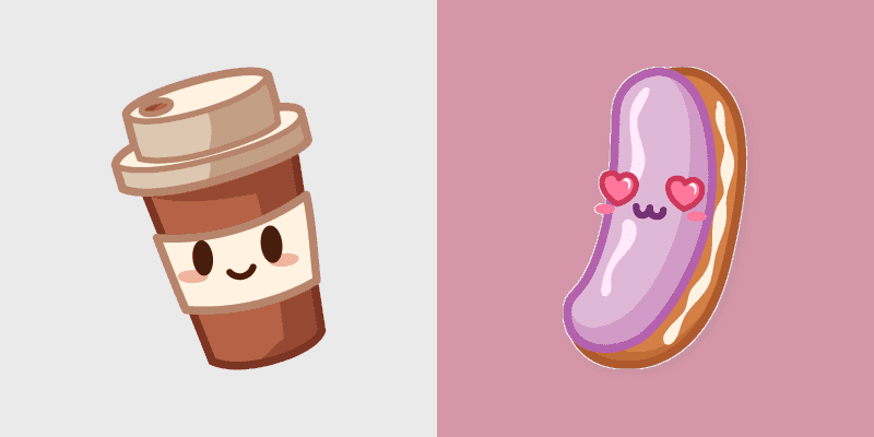 Cute Coffee & Eclair Custom Mouse Cursor Pack
