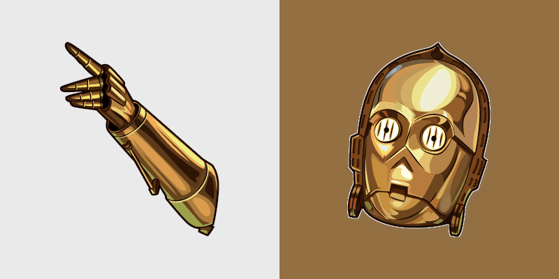 Cute C-3PO Mouse Cursor Pack