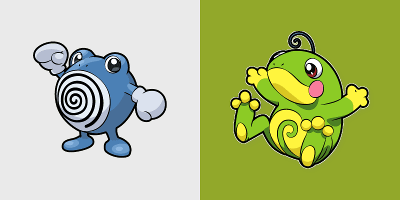 Cute Cursor Pack - Pokemon Poliwhirl and Politoed