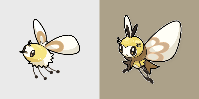Pokemon Cutiefly and Ribombee Custom Cursor Pack