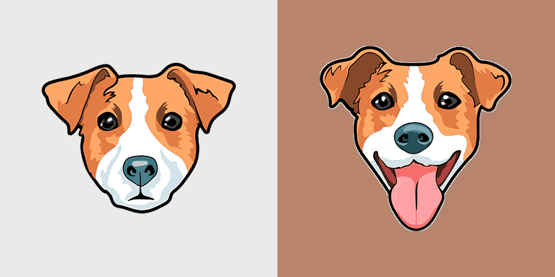 Cute Cursor Pack with Jack Russell Terrier