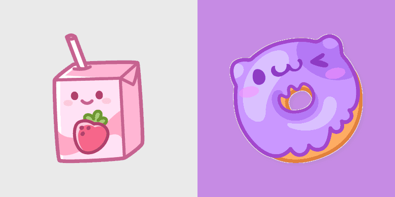 Cute Cursor Pack - Strawberry Milk & Donut