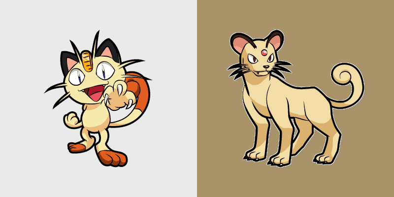 Cute Cursor Pack - Meowth & Persian