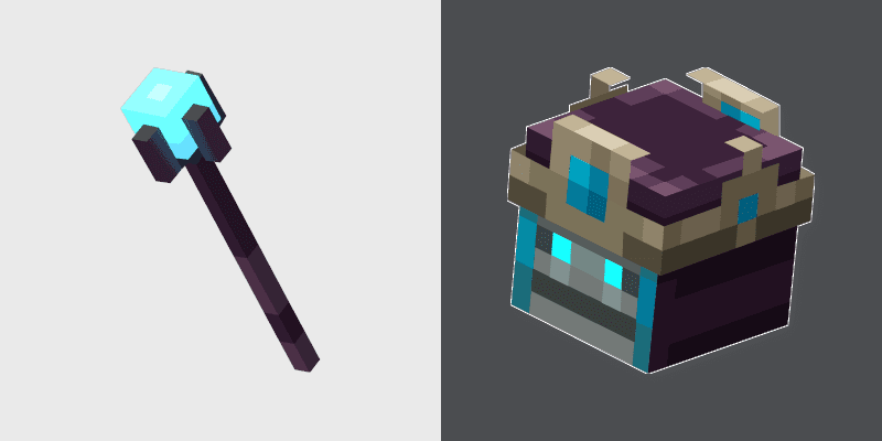 Custom Cursor Pack - Minecraft Necromancer and Staff