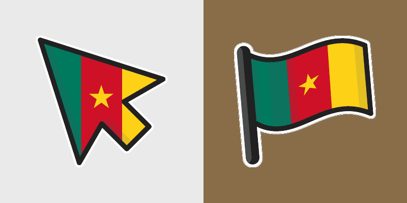 Cameroon Flag Cute Mouse Cursor Pack