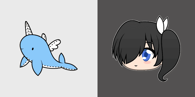 Cute Cursor Kat & Narwhal Plushie Pack