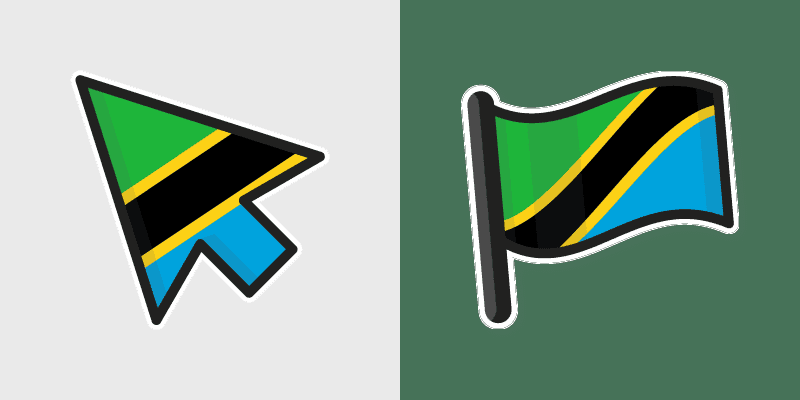 Custom Cursor Pack - Tanzania Flag