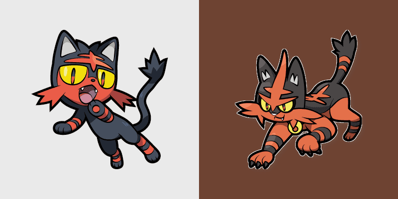 Cute Cursor Pack - Pokemon Litten & Torracat
