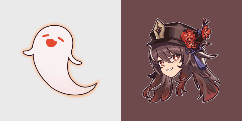 Genshin Impact's Hu Tao & Spirit Soother Cute Mouse Cursor Pack