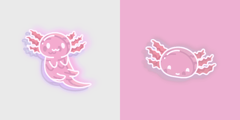 Custom Neon Axolotl Cursor Pack