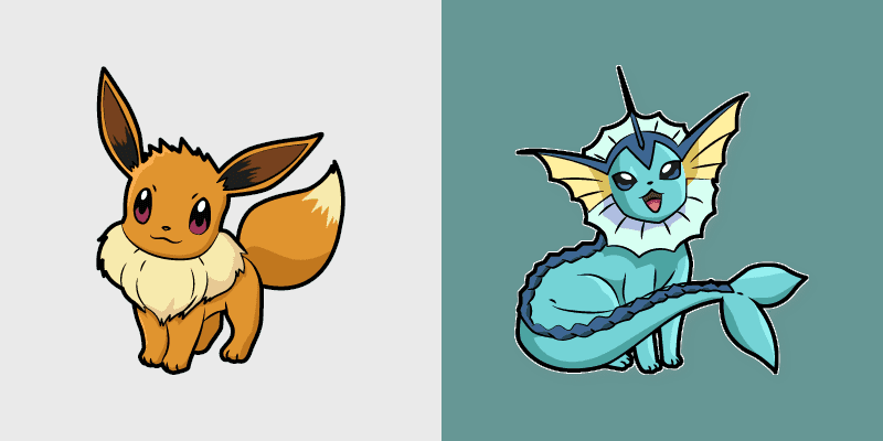 Cute Cursor Eevee & Vaporeon Pack