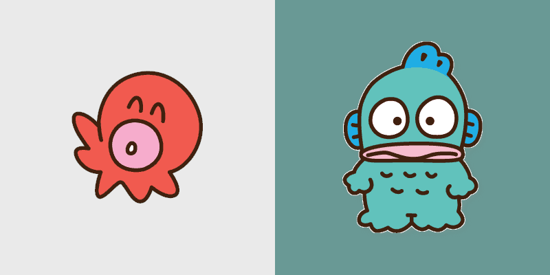 Adorable Cute Cursor Pack: Sayuri Octopus & Hangyodon