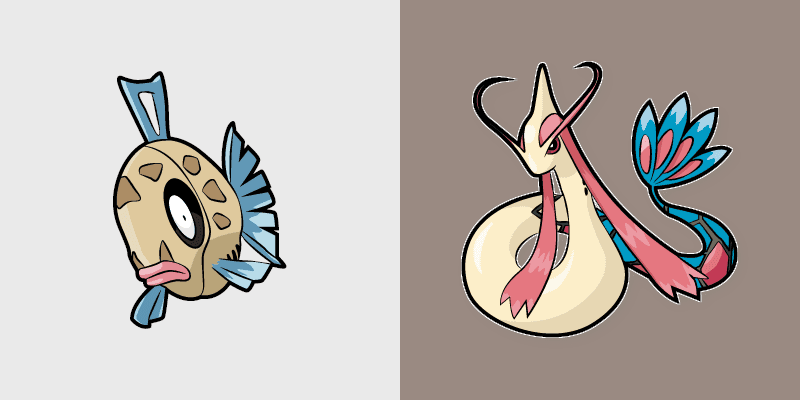 Cute Cursor Pack: Pokemon Feebas & Milotic
