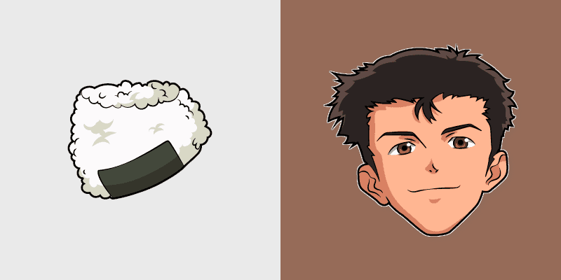Custom Cursor Pack - Neon Genesis Evangelion Tōji Suzuhara and Onigiri