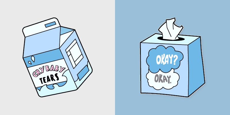 Cute Cursor Pack with Tears and Napkins