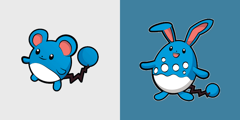 Cute Cursor Pack - Marill & Azumarill