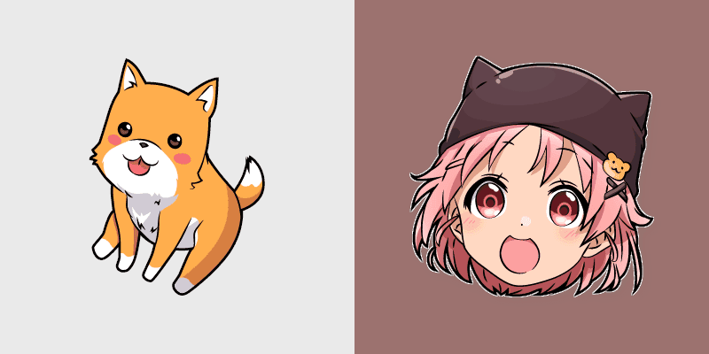 School-Live! Cute Yuki & Taromaru Custom Cursor Pack