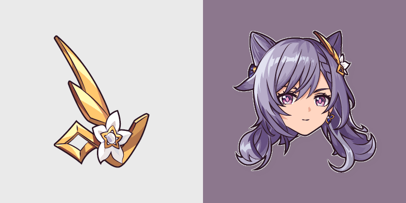 Genshin Impact Keqing Cute Cursor Pack