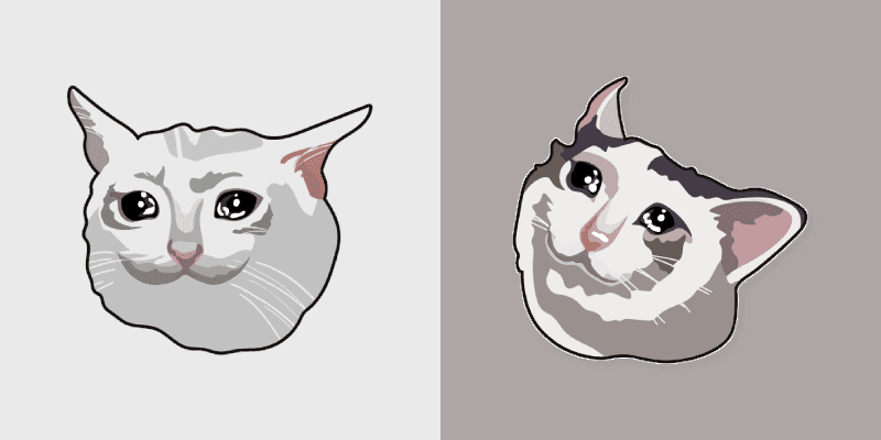 Cute Cursor Pack - Crying Kitties