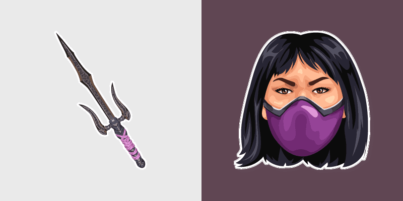 Cute Cursor Pack - Mortal Kombat Mileena & Sai