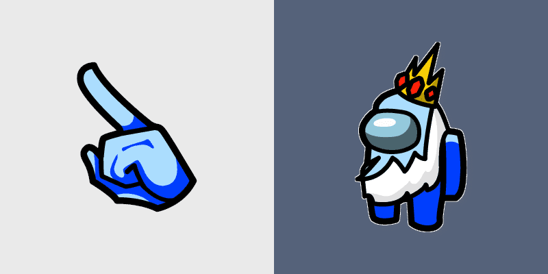 Custom Cursor Pack: Among Us Ice King Character