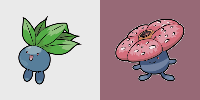 Cute Cursor Pack: Pokemon Oddish & Vileplume