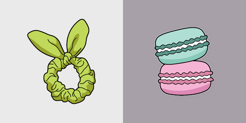 Custom Cursor Pack - Macaron & Bunny Scrunchie