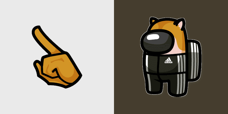 Custom Cursor Pack - Among Us Doge Meme Adidas