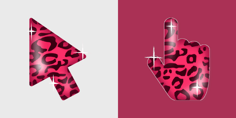 Cute Cursor Pack - Pink Leopard
