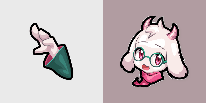 Custom Cute White Ralsei Mouse Cursor