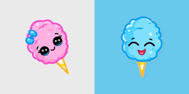 Cute Cursor Pack - Kawaii Smiling Cotton Candy