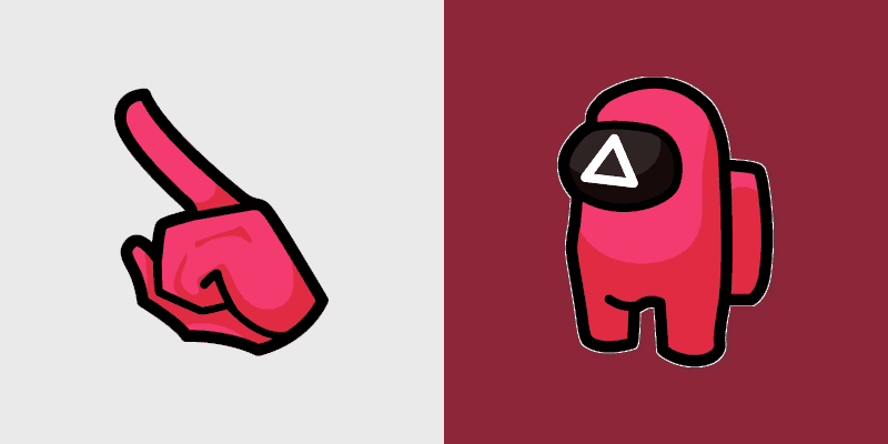 Among Us Squid Game Soldier Cute Cursor
