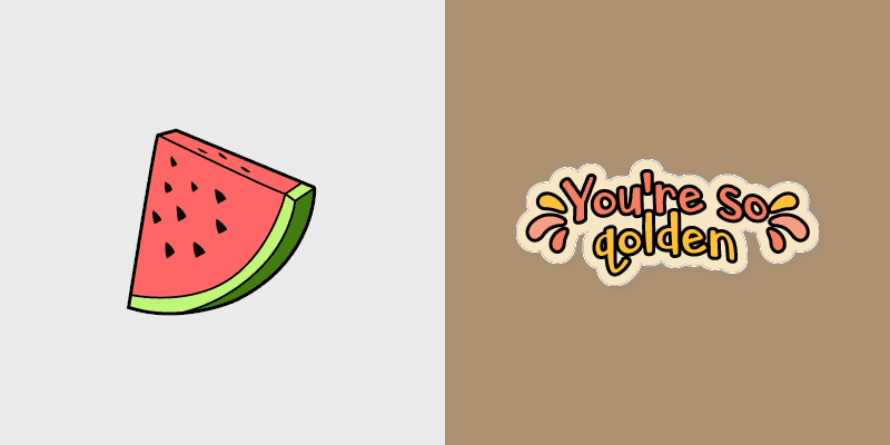 Custom Cursor Pack - VSCO Girl Watermelon & Golden Themes