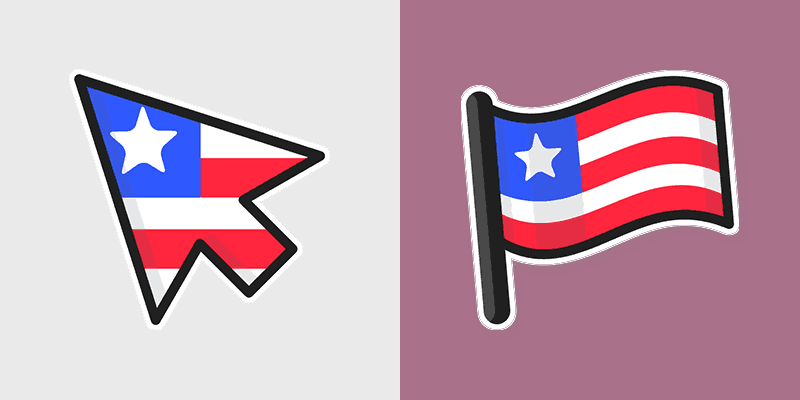 Custom Cursor Pack - Liberia Flag