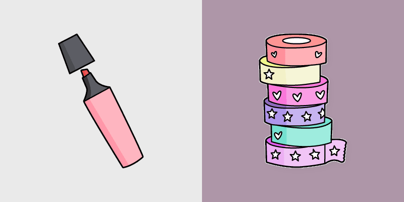 Custom Cursor Pack with Pink Highlighter